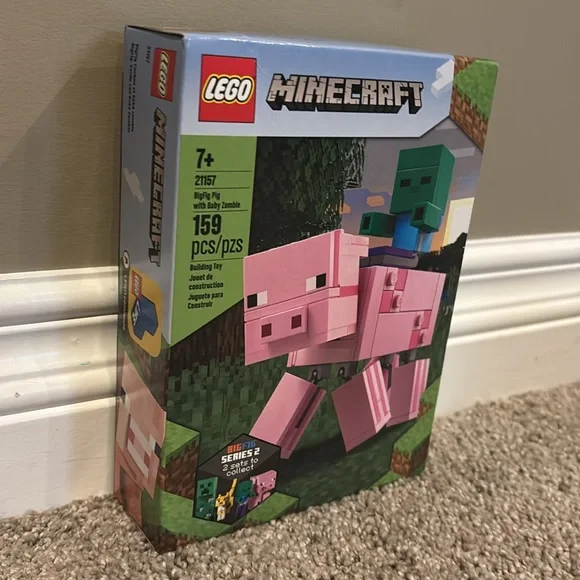 SOLD Lego BigFig Creeper and Ocelot + 
BigFig Pig with Baby Zombie - Picture 5 of 9